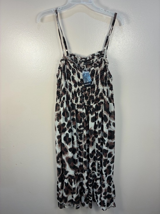 torrid Dresses & Skirts - Torrid Chiffon Leopard Print Button Up Tunic Dress